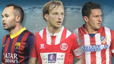 Koke, Iniesta y Rakitic, nominados al 'Mejor Medio de Ataque' 2014