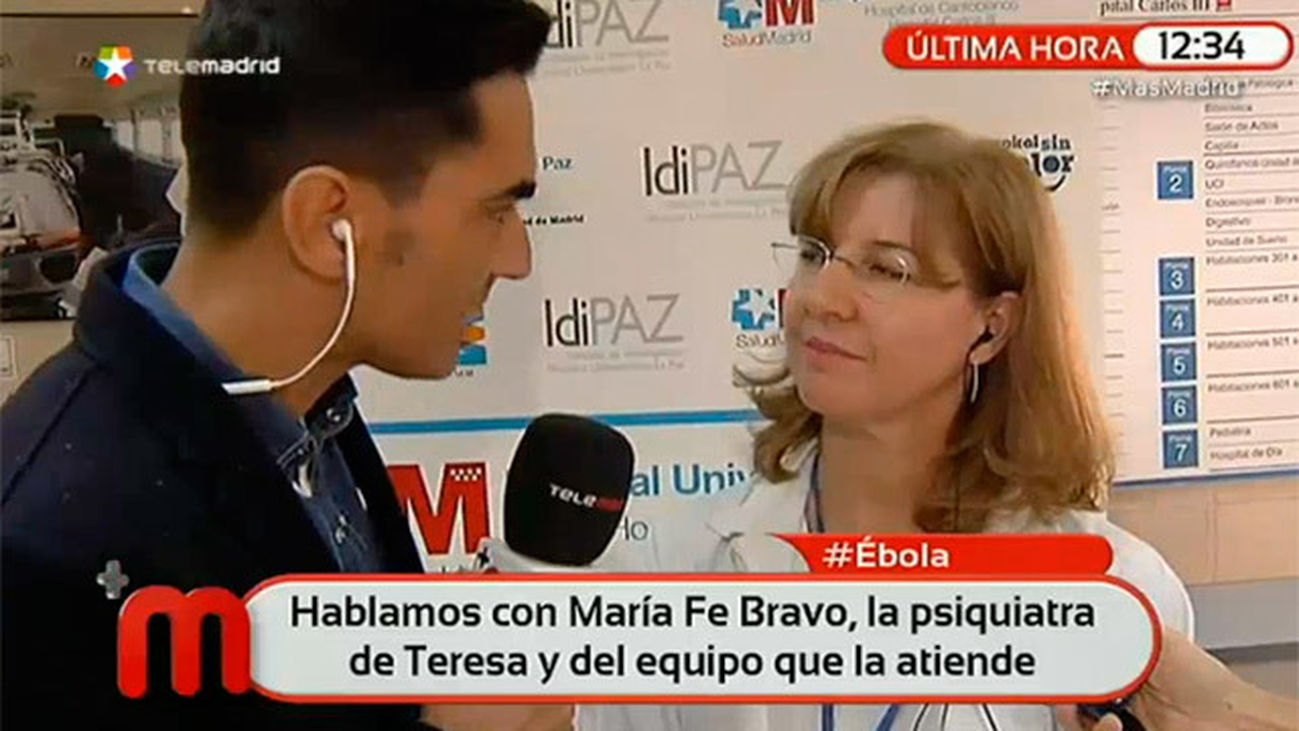 La psiquiatra de Teresa Romero: "Tratamos de relajar su estado emocional ante esta situación de incertidumbre"