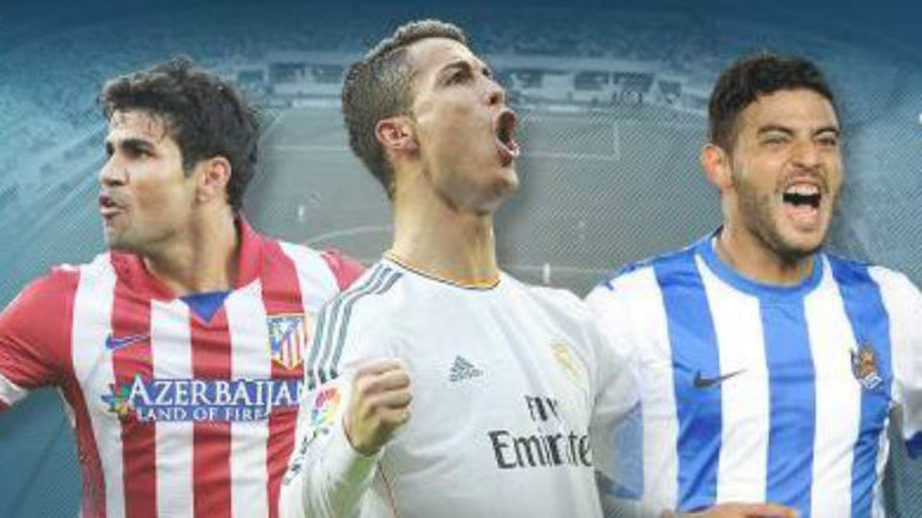 Diego Costa, Cristiano Ronaldo y Vela