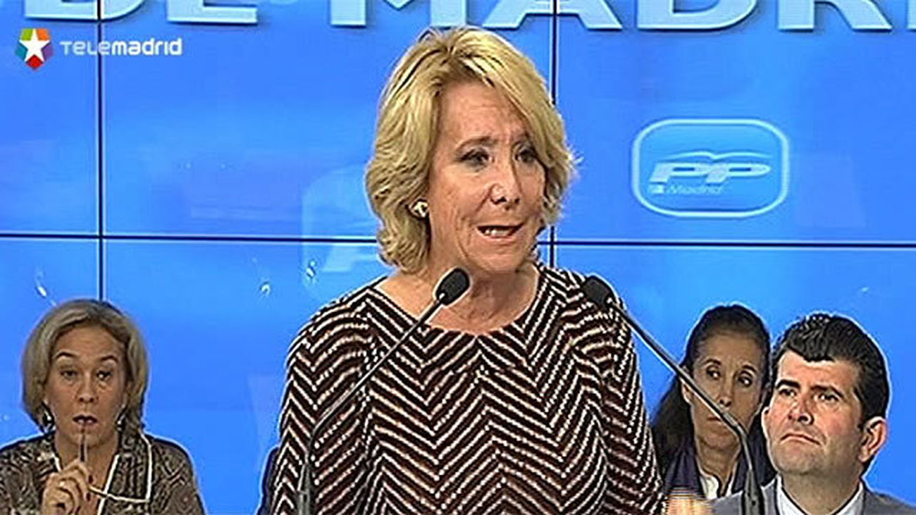 Aguirre exigirá a los candidatos madrileños del PP registrar en el partido bienes y salarios