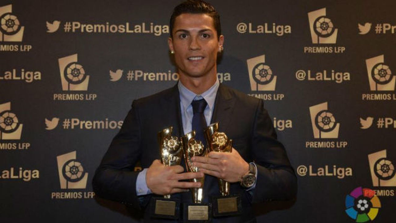 Cristiano, con un 'hat trick', gran protagonista de la Gala de los Premios LFP 2014