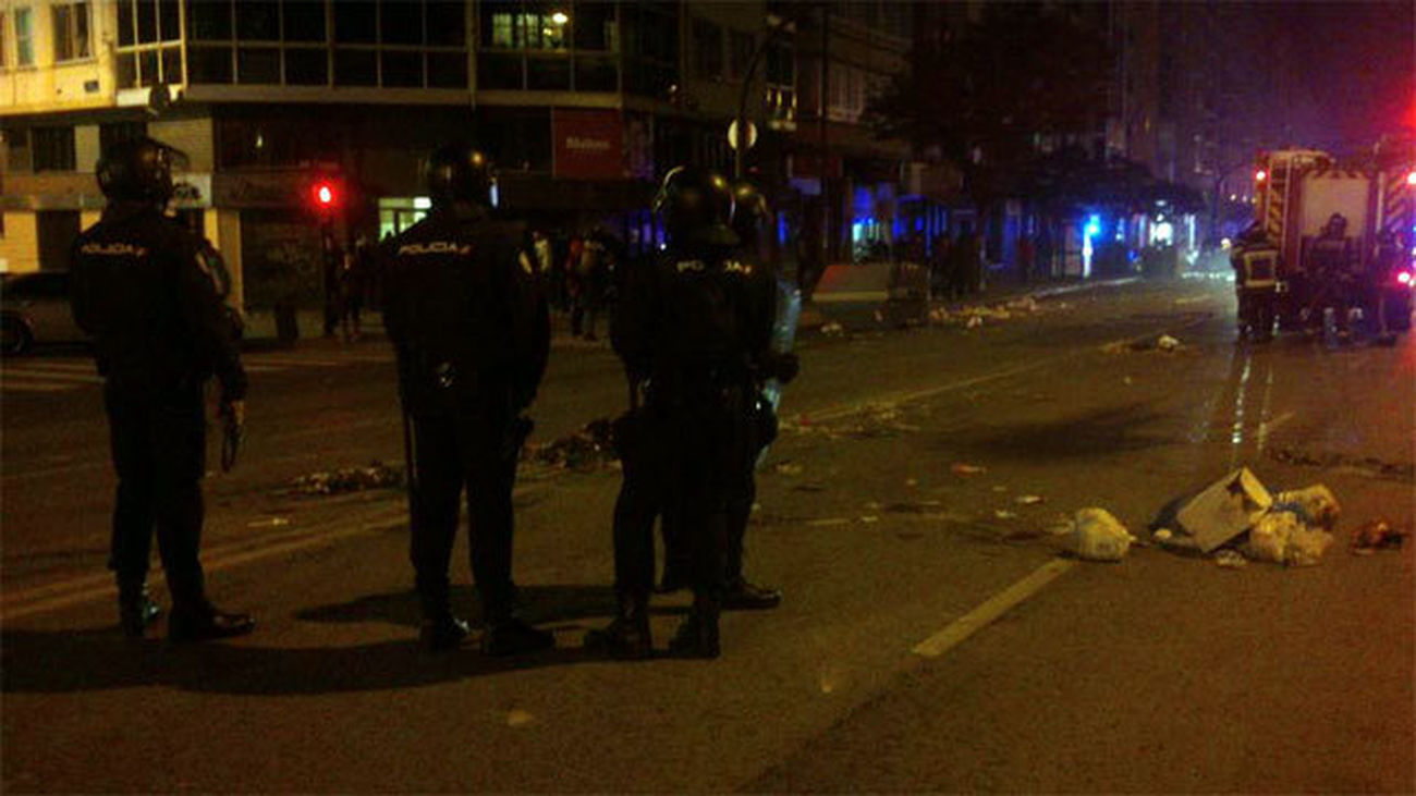 Nuevos disturbios en el barrio burgalés de Gamonal