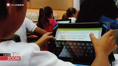 Libros de texto en la tablet