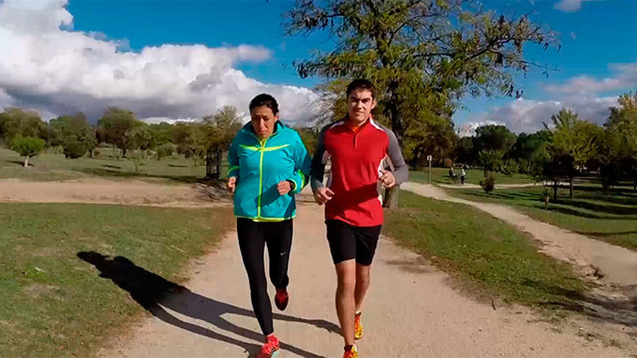 Arancha corre con su sobrino