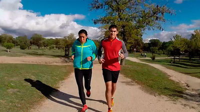 Arancha corre con su sobrino