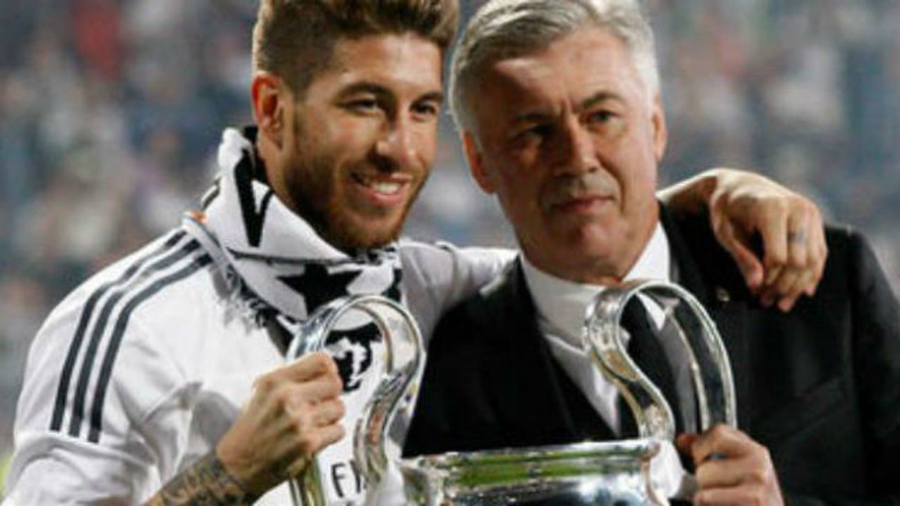 Sergio Ramos y Ancelotti