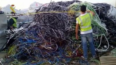 Setenta detenidos en las mayores operaciones contra robo de cobre en España