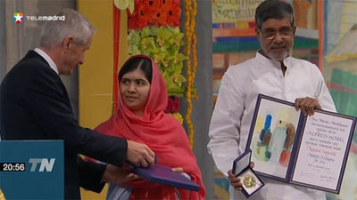 Malala y Satyarthi piden al recoger el Nobel, educación para todos los niños