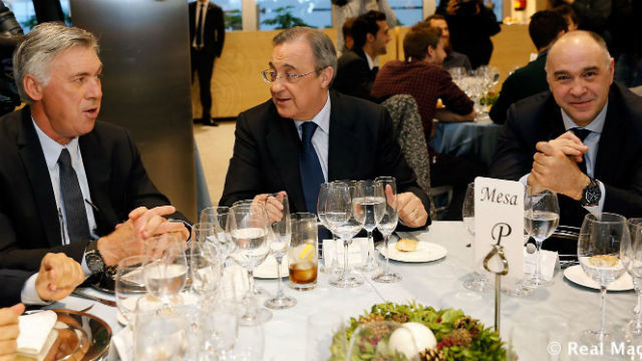 El Real Madrid celebra su comida navideña más tranquila