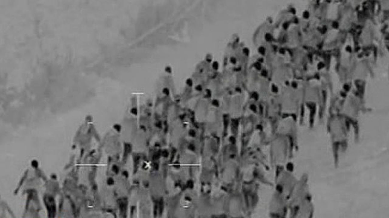 Inmigrantes en las proximidades de la frontera