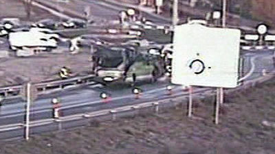 Incendio sin heridos de un autobús interurbano en la A-6