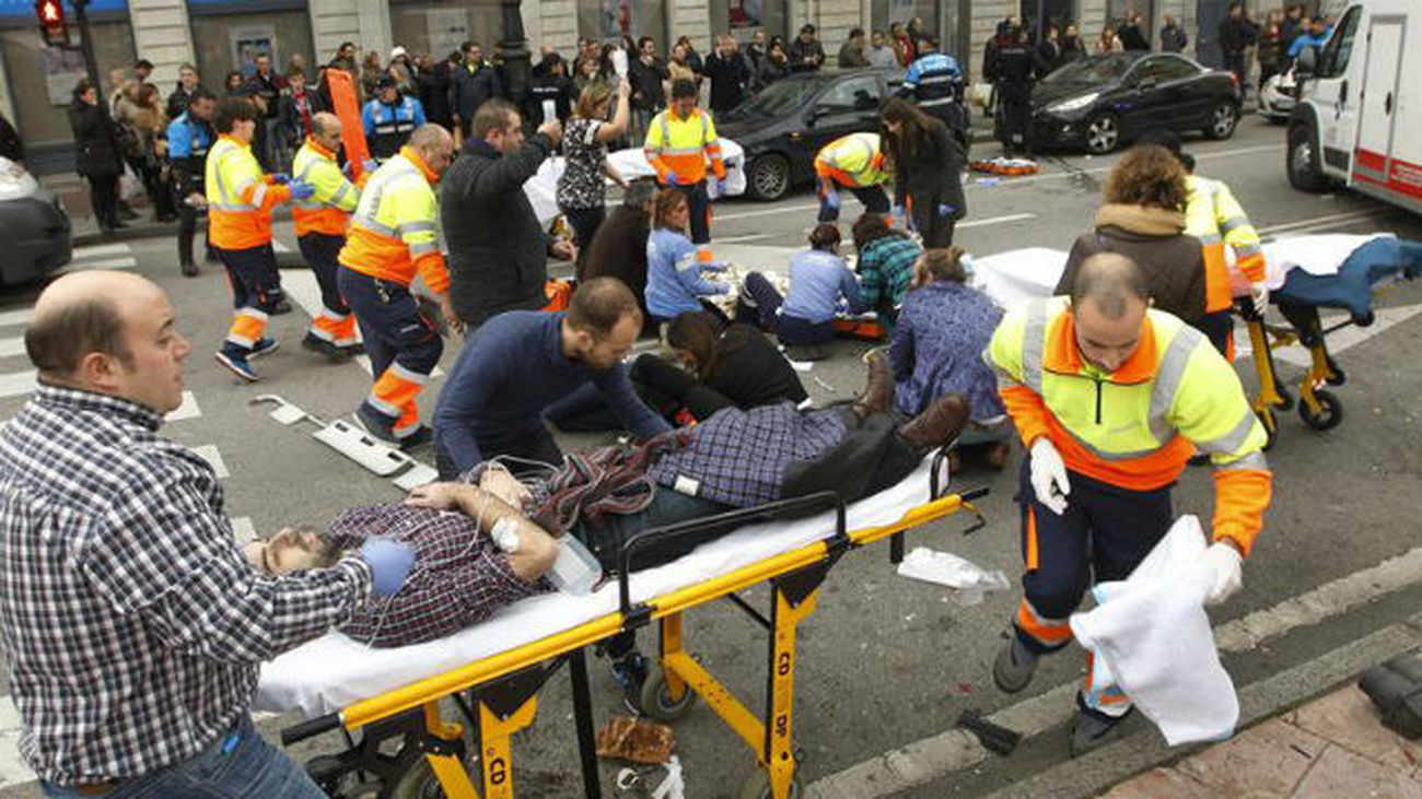 Heridos en el atropello de Oviedo