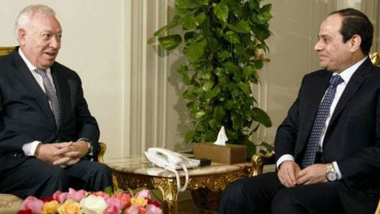 Margallo trata con el presidente egipcio la cooperación antiterrorista