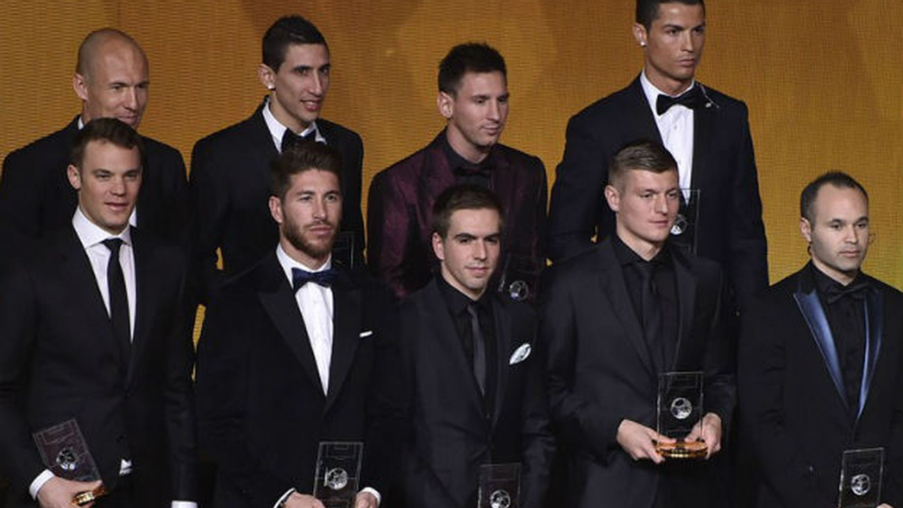 Cristiano, Ramos, Kroos, Messi, Iniesta y Di María, en el once del año