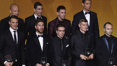 Cristiano, Ramos, Kroos, Messi, Iniesta y Di María, en el once del año