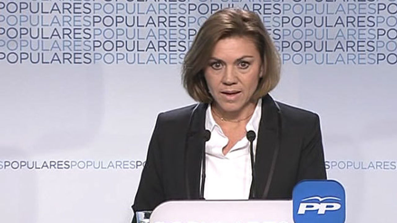 Cospedal: "Si hay una caja B desde luego no es del PP, es de la persona que  la llevaba"