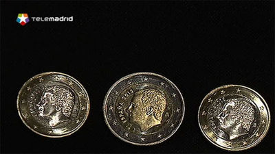 Entran en circulación las monedas de 1 y 2 euros con la imagen de Felipe VI