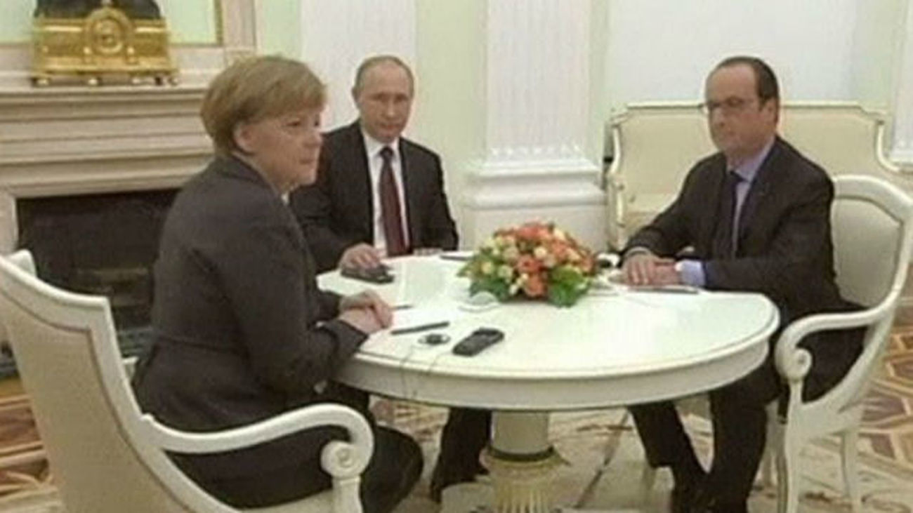Terminan las negociaciones de Putin, Merkel y Hollande sobre Ucrania