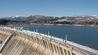 La nieve de la sierra madrileña a vista de dron