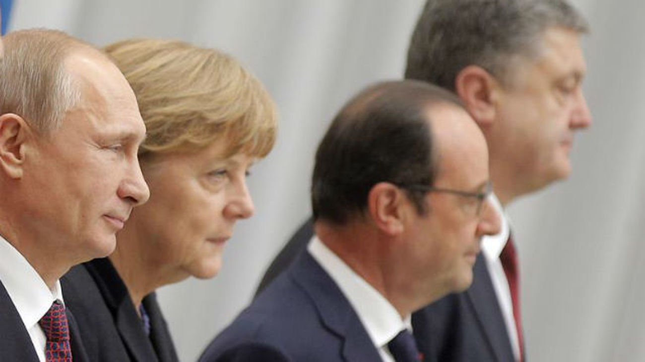 Putin, Hollande, Merkel y Poroshenko