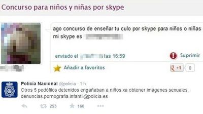 Detenido en Málaga el líder de una red pedófila que captaba menores por Internet