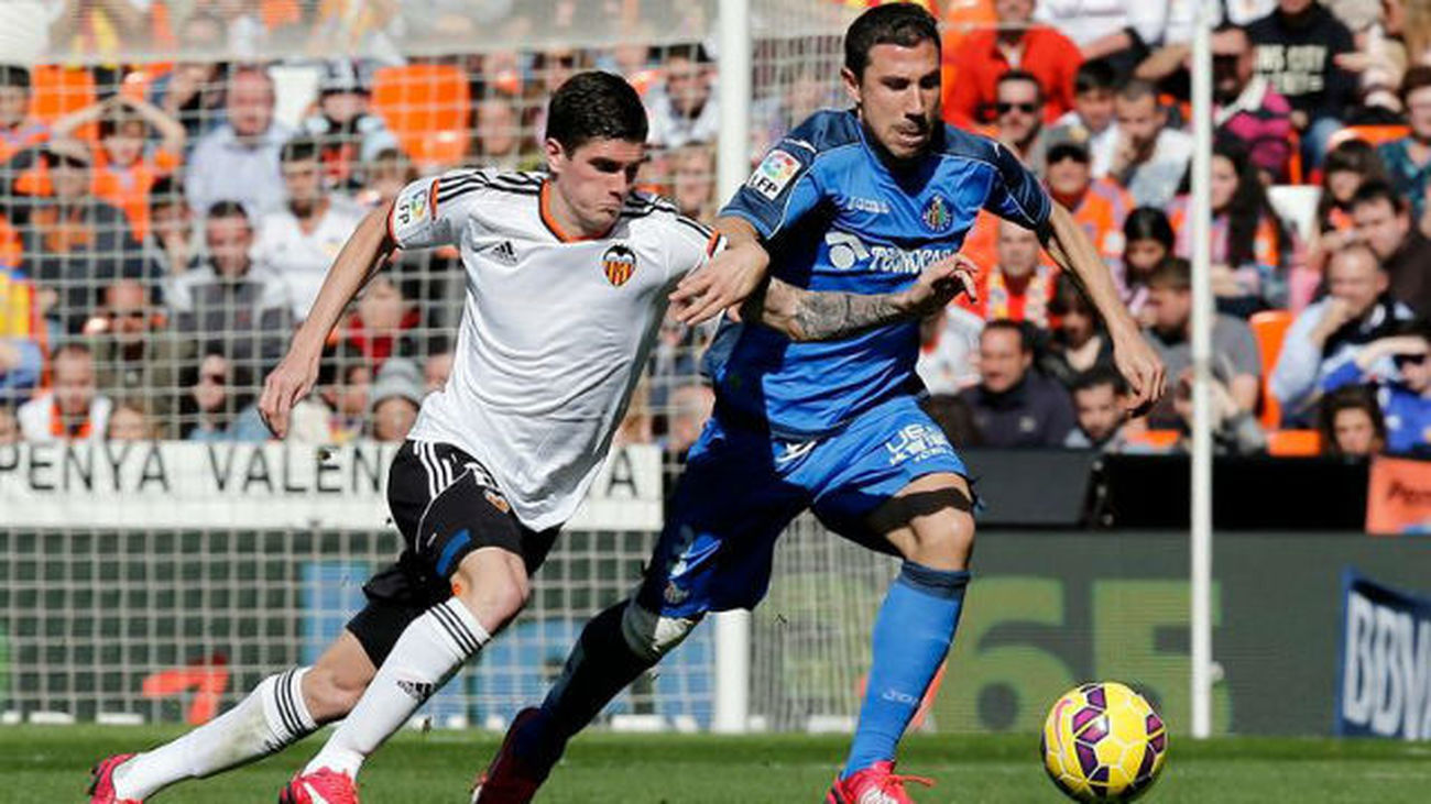 1-0. Un Getafe ordenado pierde de penalti en Valencia