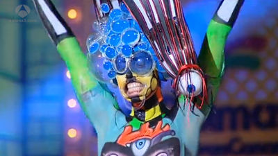 Víctor Cabrera gana el concurso de maquillaje corporal del Carnaval de Las Palmas