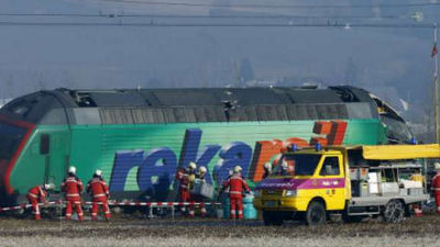 Un choque de trenes en Suiza deja cinco heridos, uno de ellos grave