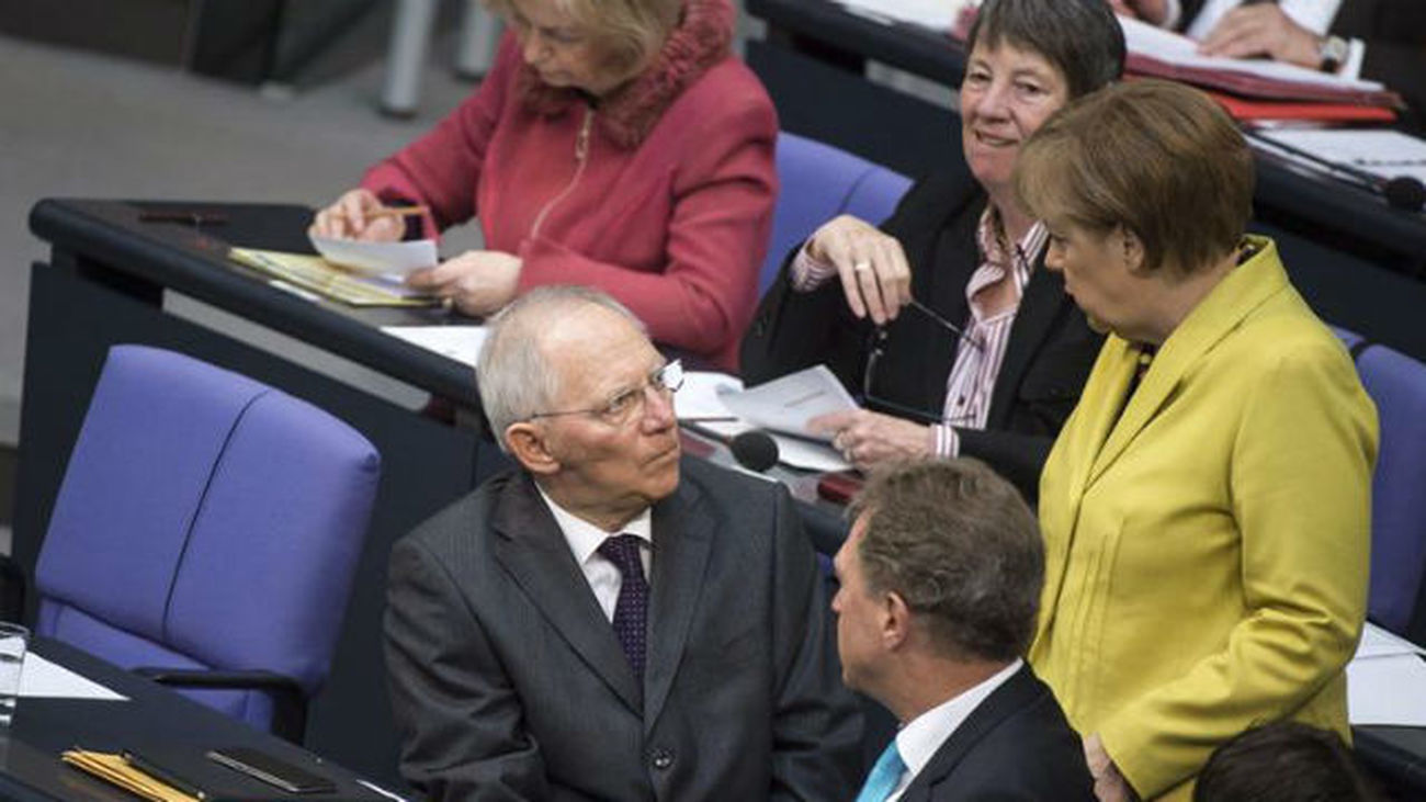 Merkel en la sesión del Parlamento alemán