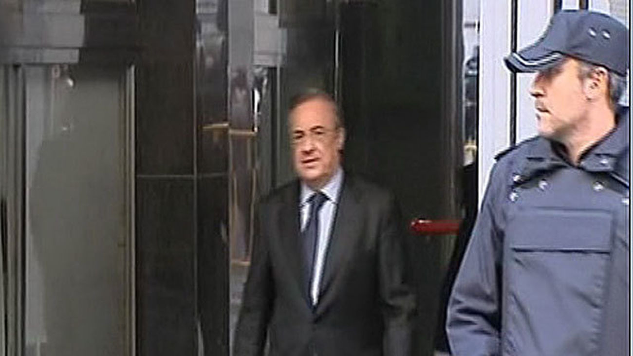 Florentino Pérez a su salida de la Audiencia