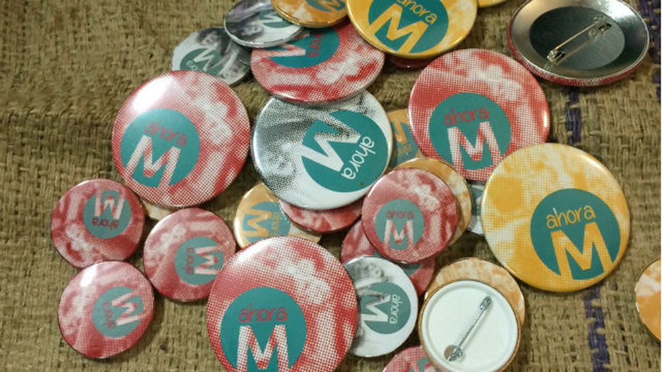 Chapa 'Ahora Madrid'