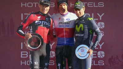 Alejandro Valverde, tercero en Strade Bianche
