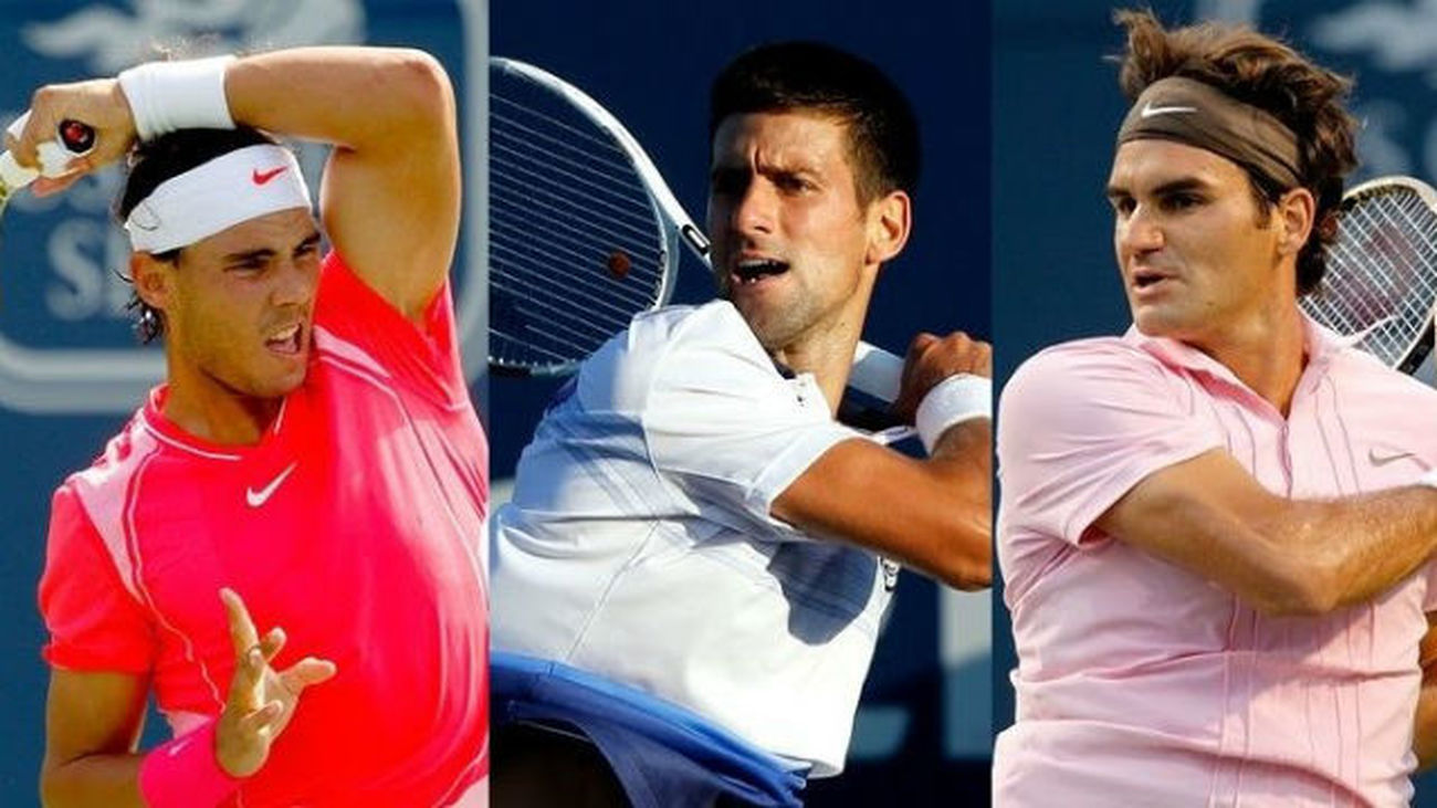 Nadal, Djokovic y Federer