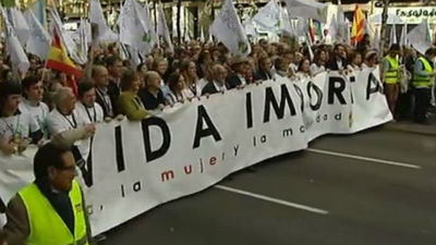 Alrededor de 40 organizaciones provida se manifiestan este sábado en Madrid