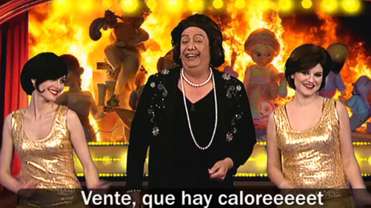 En plenas Fallas, vuelve el tele tipo de Rita Barberá a interpretar un número de postín: El Caloret