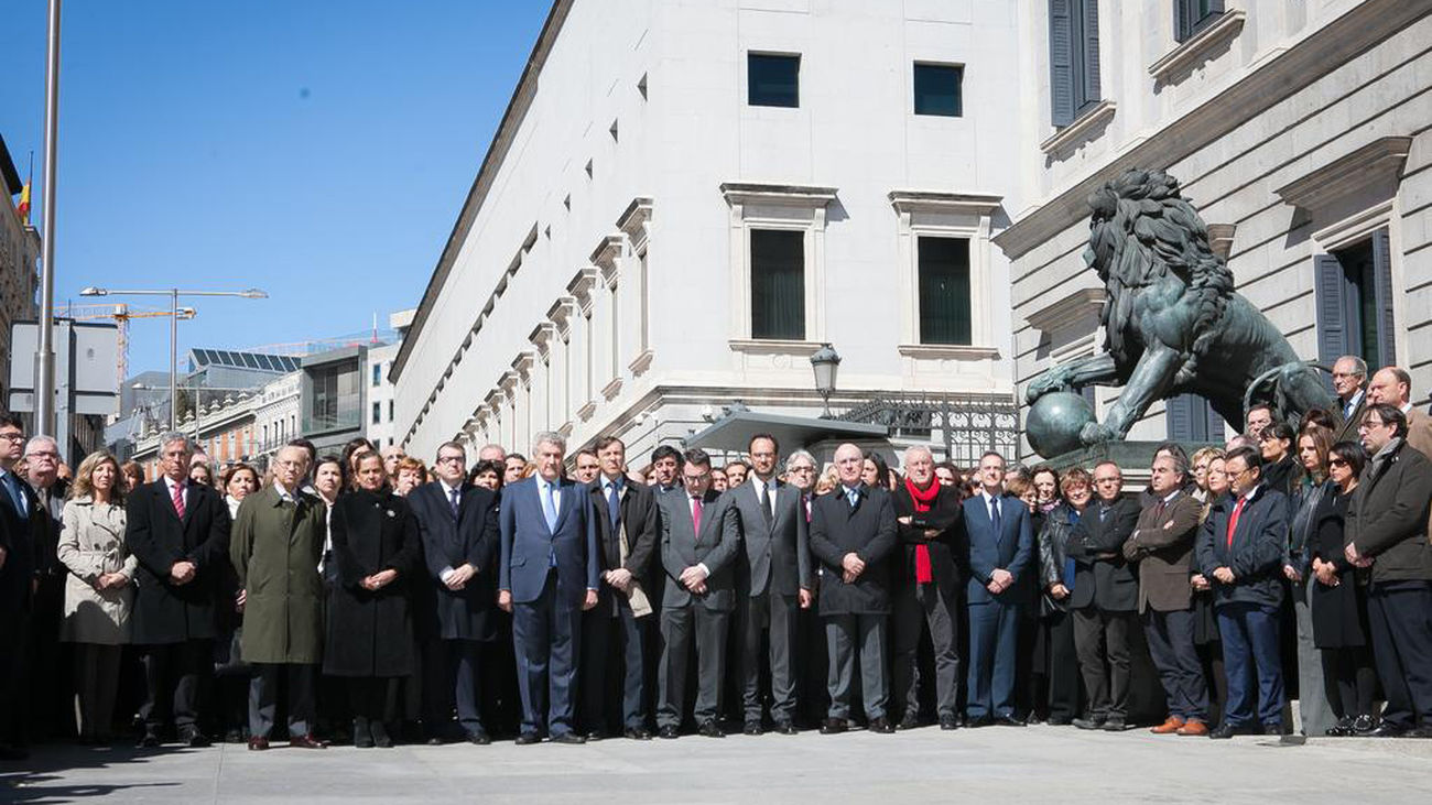 Instituciones y partidos secundan el minuto de silencio por accidente aéreo