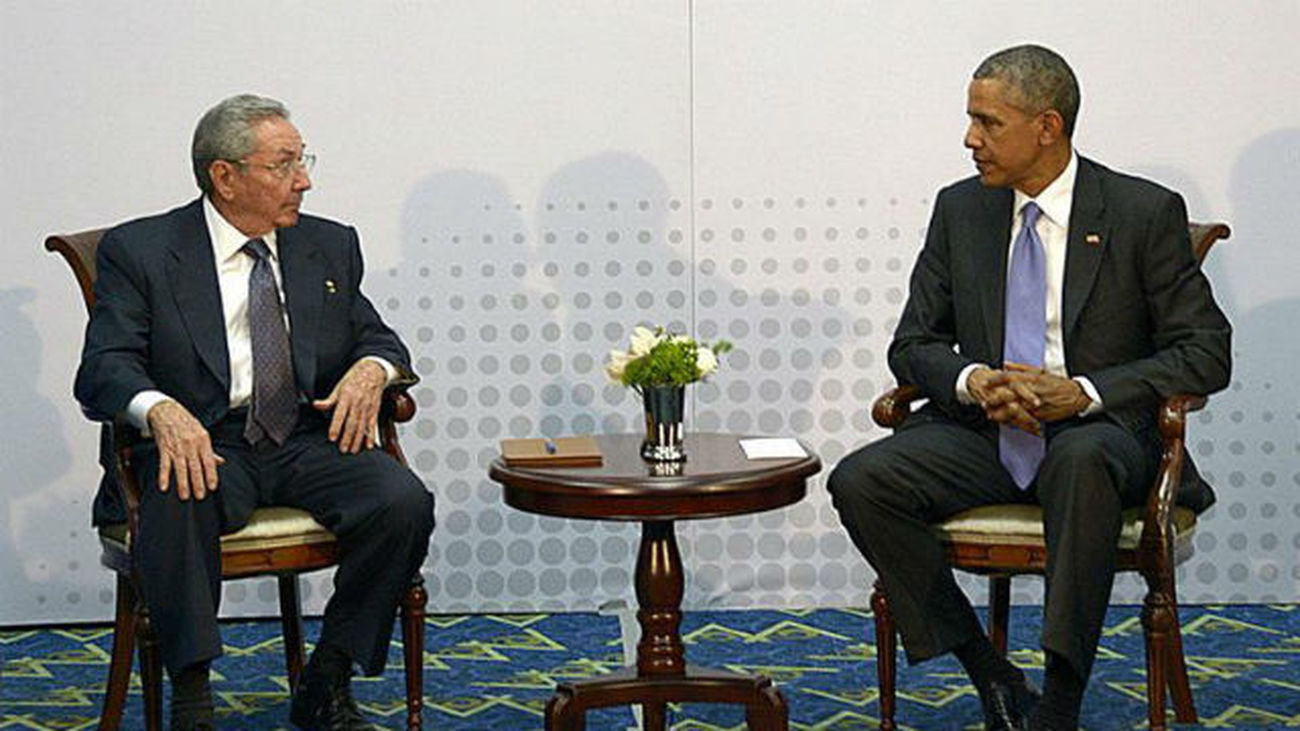 Barak Obama y Raúl Castro