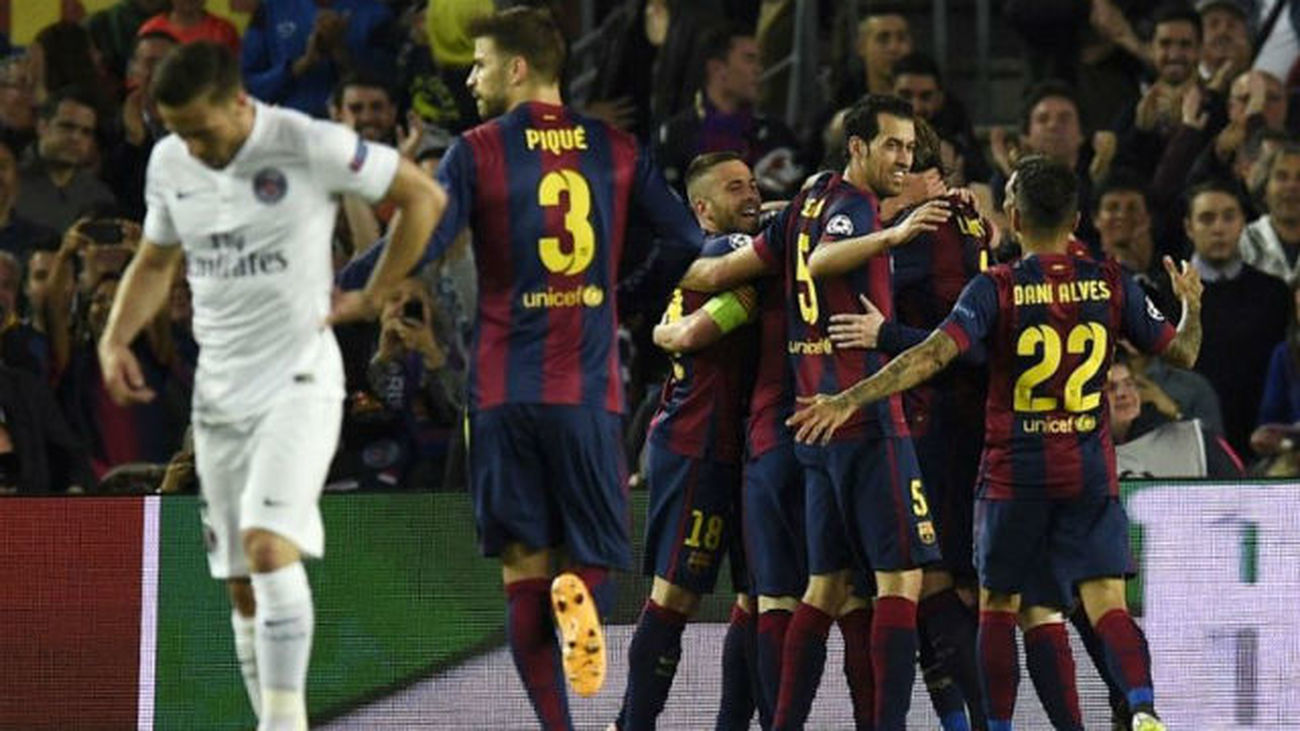 El Barça gana al PSG (2-0) y el Bayern al Oporto (6-1), a semifinales