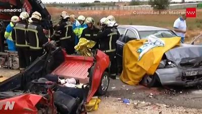 Una pareja de ancianos muere en un choque frontal en Campo Real