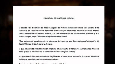 Ejecución de sentencia judicial en relación con la demanda formulada por Mohamed Attaouil y Rachid Menda