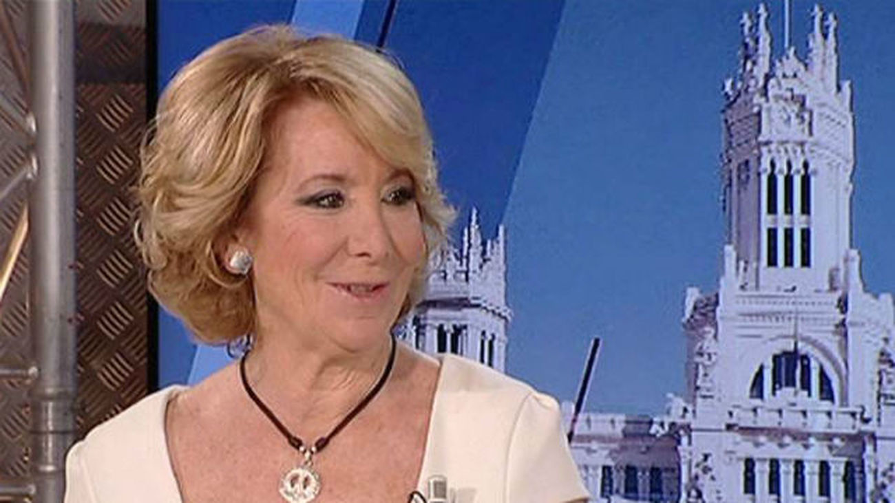 Esperanza Aguirre, candidata del PP al Ayuntamiento de Madrid