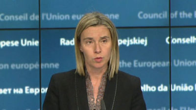 Mogherini: "Londres no puede negociar con Washington mientras siga en la UE"