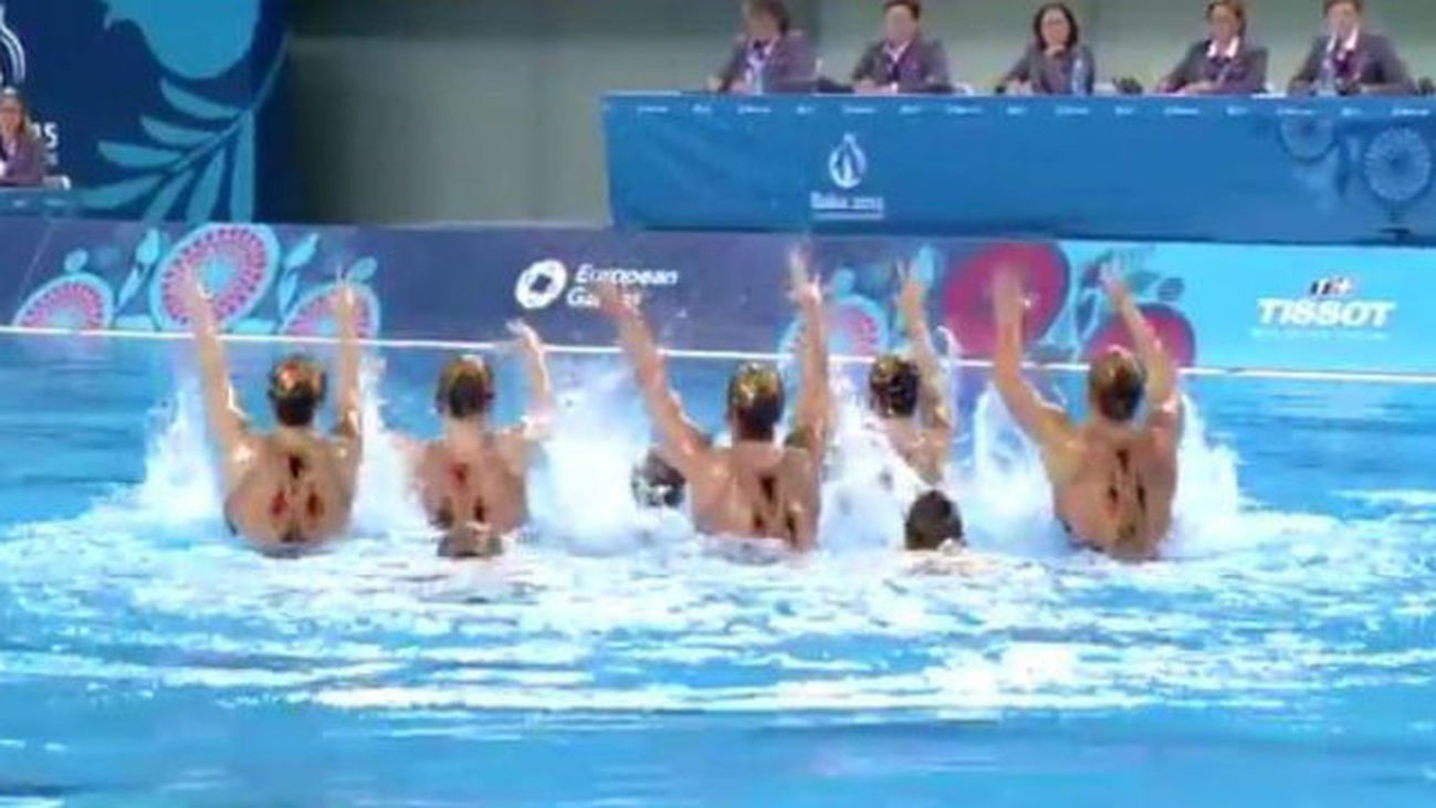 Bakú: Plata para el equipo español de sincronizada