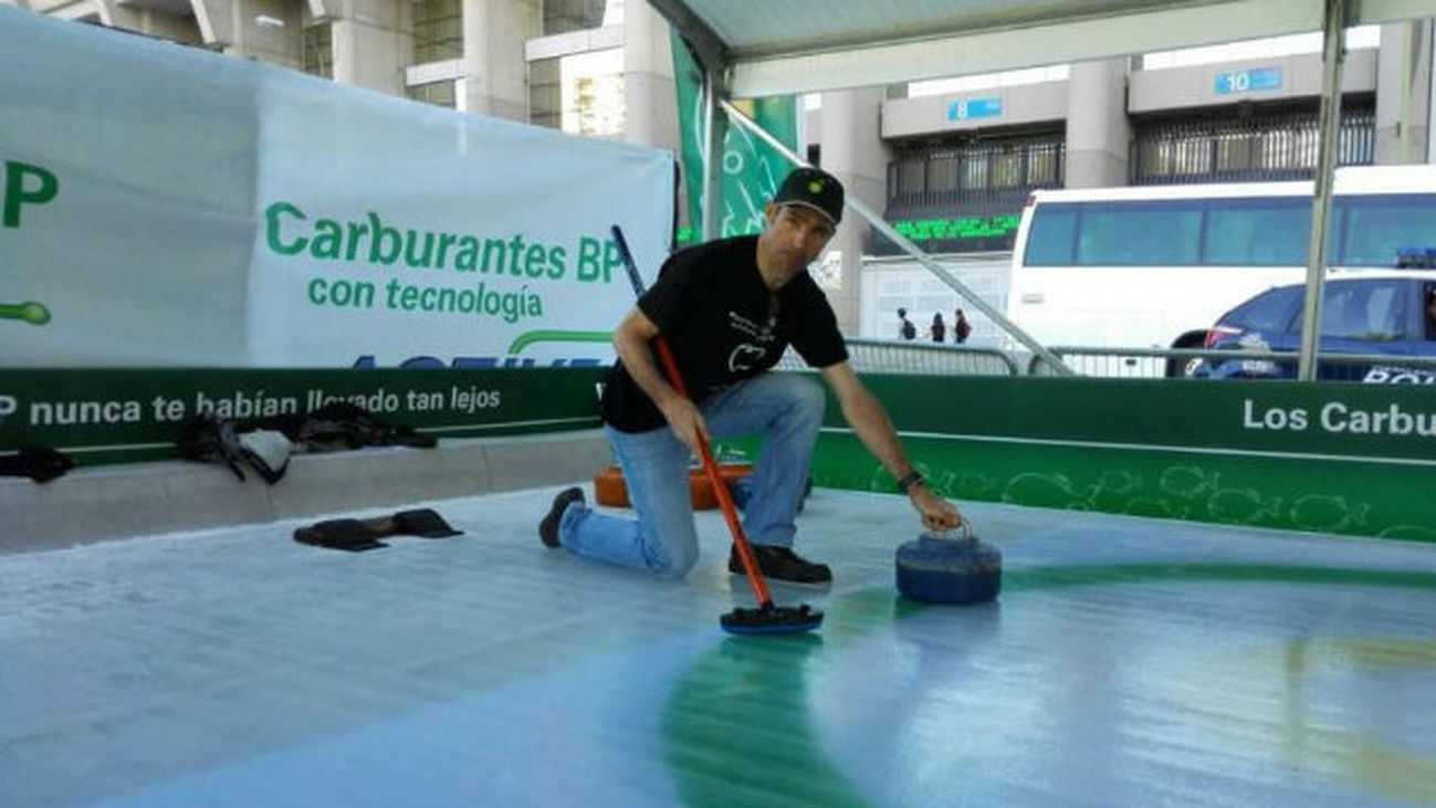 Curling junto al Bernabéu