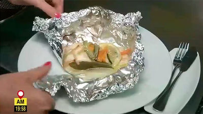 Receta de merluza en papillote