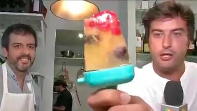 Receta de polo de naranja con grosellas y moras