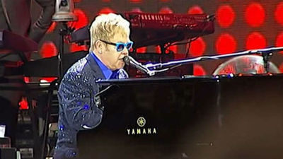 Sir Elton John y el rockero Lenny Kravitz, en vivo y en directo, en Madrid