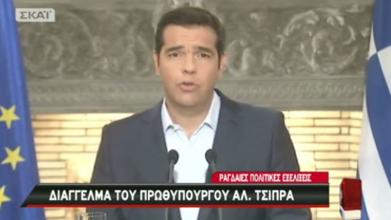 Tsipras anuncia su dimisión y propone elecciones anticipadas