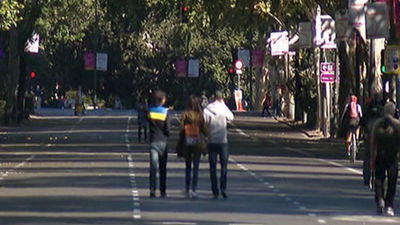 Cortado el tráfico entre Cibeles y Plaza de Castilla por una carrera