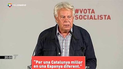 Felipe González: "No vamos a cambiar la Constitución por el derecho de autodeterminación"